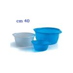 Bacinella tonda d. 40 in plastica azzurra 