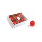 CANDELA SFERA IN CERA LUCID D.4,5CM CONF. 6PZ COLORE ROSSO