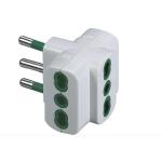 Adattatore triplo piatto spina 16A prese bipasso FANTON 82180