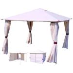 GAZEBO VETTE MOD. ROMANO C/TELI LATERALI 3X3 BEIGE