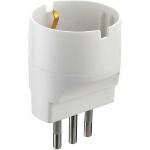 ADATTATORE SCHUKO 10A ELECTRALINE 71916 BIANCO