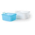 Bacinella bagno quadro LT 10 c/manici in pvc neutro Plastime