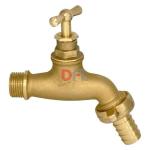 RUBINETTO CURVO PESANTE ottone con portagomma corto