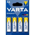 Batterie alcaline 1,5V stilo AA Varta Energy 4 pezzi