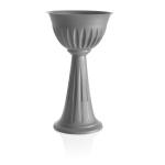 Fioriera - vaso GRIGIO 20 litri in resina con colonna  BAMA group modello Alba 