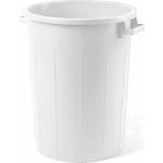 Bidone plastica bianca lt 120 con manici Plastime s/coperchio