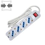 Multipresa 4 posti bipasso/schuko con interruttore ECOVA 30079
