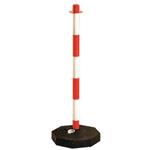 PALETTO SEGNALETICO BIANCO/ROSSOC/BASE PLASTICA H.CM.90