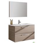 KIT MOBILE BAGNO ARUBA 2 CASSETTI CON SPECCHIO CM.80X45X57H NATURE 