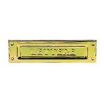 Buca per lettere in ottone lucido cm 23.5x6 313164