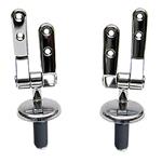 CERNIERE X COPRIVASI C/TASSEL+VITI INOX PZ.2