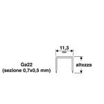 PUNTI per puntatrici chiodatrici 11.3xH6 mm (1000 pz)  VALEX - 1455566