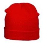 Cappello a cuffia in acrilico 100% poliestere rosso
