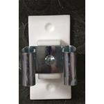 APPENDISCOPA ADESIVO IN METALLO CON BASE BIANCO