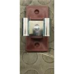 APPENDISCOPA ADESIVO IN METALLO CON BASE MARRONE
