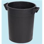 Bidone plastica nero lt 100 con manici ICS  P 480100N