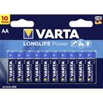 Batterie alcaline 1,5V stilo AA Varta LongLife Power 10 pezzi