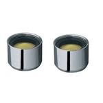 Aeratore in ottone cromato per miscelatori fil. 22x1 femmina 2 pezzi
