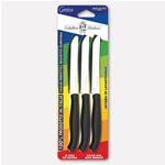 Coltellerie Paolucci Set 6 Coltelli da Tavola Manici Neri cm.11 'Genius' Art.4803N 