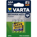 BATTERIE RICARICABILI VARTA MINI STILO AAA 800 MAH 4 PZ