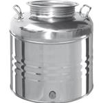 FUSTO PER OLIO OLIVARI IN ACCIAIO INOX PREDISPOSTO PER RUBINETTO 30 LT 