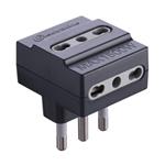 ADATTATORE TRIPLO 16A-3PR.BIP NERO FIG.10