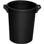 BIDONE IN PLASTICA NERA S/COPERCHIO LT 50 CM 41X50H ART P480050N