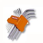 Chiavi maschio Esagonale Ball-Point piegate Serie 9 pezzi da 1.5 a 10 mm VALEX 1460834