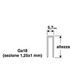 PUNTI per puntatrici chiodatrici 5.7xH19 mm (1000 pz) VALEX 1455545