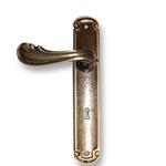 MANIGLIA CON PLACCA - mod. "ATENE" ottone fumé - art 655