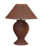 ABATJOUR IN FIBRA NATURALE  per lampade max  60W ROSSO  Cod. 40537