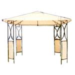 Gazebo in acciaio MARTINICA 300x300xh190/260 cm 