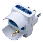 ADATTATORE Spina 10A 2 prese 10/16A bipasso + 1 bipasso/Schuko CFG luceQuadra