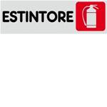Cartello segnaletico Adesivo - ESTINTORE - 15,5x5,5 cm