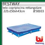 BESTWAY #58103 TELO COPRIPISCINA  RETTANGOLARE DA 221X150XH43 CM