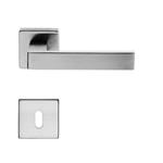 Maniglia Asti Rosone bocca quadra 45x45 foro ovale Cromo Satinato FORME