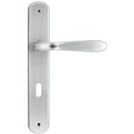 Maniglia con placca foro ovale cromo satinato Goccia Frosio Bortolo - forme 