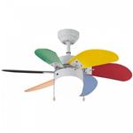 ventilatore da soffitto 6 pale  Ø 77 cm colorato  modello 70928