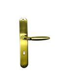 Maniglia con placca foro patent oro lucido impugnatura oro satinato Frascio Soft plus 