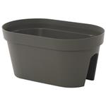 Casetta "MY MOOD RAIL" 50X29X22h grigio fumo Plasticin