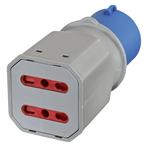 ADATTATORE IND. 16A 220 V- 2P BIPASSO FIG.7
