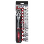 Kit Chiave a cricchetto con 10 bussole 1/2 esagonali Ribitech PRKOUT11/S