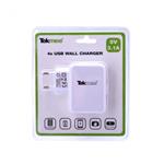 Caricabatterie 4 prese USB 5V 3.1A  per Smartphone e Tablet Tekmee 40.448.234