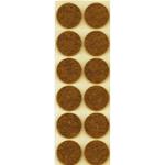 Feltrini adesivi "SuperFeltrino" Ø 40 mm. marroni/bianchi- 12 pz.