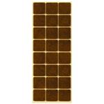 Feltrini adesivi "SuperFeltrino" 28X28 mm. marroni/bianchi- 24 pz.