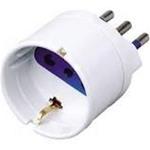 Adattatore schuko spina 10A+t presa schuko 16A+t Lecoxs 50131 bianco
